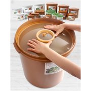 E-Jen Premium Kimchi, Sauerkraut Container Probiotic Fermentation with Inner Vacuum Lid Round (11.8 gal/ 45L)