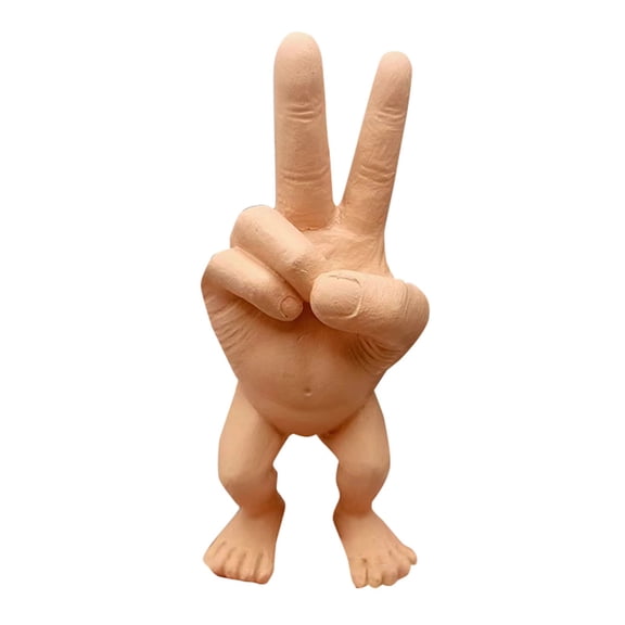 Jierger Creative Abstract Hand Figurine with Base, Modern Resin Sculpture for Office Desk, Bookshelf, Living Room and Bedroom, Stylish Gift for Holiday and Anniversary