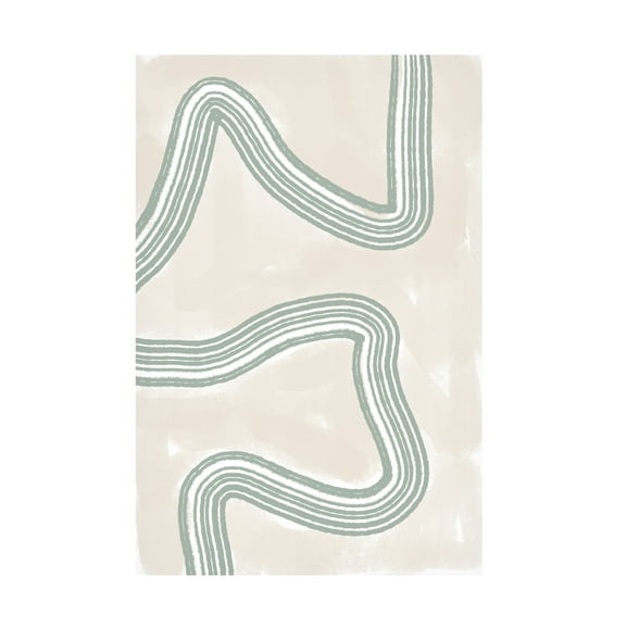 Canvas Wall Art - uplusmestudio 'Abstracto Twist' Wall Art for Living Room, Bedroom, or Office Décor by Trademark Fine Art - 12 x 19 Inches