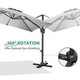 thumbnail image 6 of 10x10 FT Cantilever Patio Umbrella, 360° Rotating Offset Umbrella with Crank Lift, 100-Position Tilt., 6 of 6