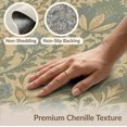 thumbnail image 4 of ODIKA 9'x12' Blue Floral Art Nouveau Design Washable Area Rug Elegant Botanical Pattern with Vintage Charm for Dining Room, Basement, Large Office, Non-Slip Chair-Friendly, 4 of 5