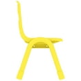 thumbnail image 2 of Homelala - Yellow - Kids Size Plastic Side Chair 12" Seat Height Yellow Childs Chair Childrens Room Armless Molded Plastic Seat Metal Legs Stackable, 2 of 4