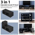 thumbnail image 5 of Giantex 3 Pieces Adjustable TV Console Stand, Modern Entertainment Center, Free Combination Bookcase for Storage & Display, for Living Room, Bedroom & Study, Black, 5 of 10