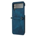 thumbnail image 4 of Allytechgroup Slim Case for Samsung Galaxy Z Flip3, Crossbody Shoulder Strap Anti-Scratch Shockproof Bumper Retro Case Cover for Girls Women, Blue, 4 of 11
