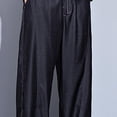 thumbnail image 6 of Ceisia Men's Solid Color Cotton Casual Pants with Elastic Waist Loose Fit Straight Leg Lightweight Summer Trousers Black Gifts for Father 3X, 6 of 8