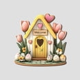 thumbnail image 6 of AZXY Easter House Ornaments for Tree, 2D Flat Acrylic Miniature Easter Hanging Decorations, Welcome Cottage with Easter Eggs Ornaments for Small Tree, Easter Party & Home Indoor Outdoor Decor, 6 of 7