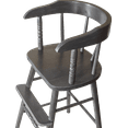 thumbnail image 3 of Whitewood Industries Solid Wood Amish Style Youth Chair for Dinning, Desk, Kitchen High Chair with Foot Step & Arm Rest - (Heather Gray), 3 of 7