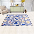 Purple Background Pattern Memory Foam Area Rug 60