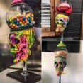 thumbnail image 2 of VALINK Bubble Gum Machine Colorful Skull Candy Dispenser Halloween Desktop Ornament for Home Living Room, 2 of 6