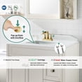 thumbnail image 5 of PARLOS 2 Handles Waterfall Bathroom Faucet with Pop-up Drain and Faucet Supply Lines, Brushed Gold, 5 of 9