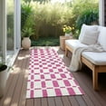 thumbnail image 6 of Addison Rugs Chantille Indoor/Outdoor Transitional Squares Blush Washable Runner Rug, 2'3" x 7'6", 6 of 6
