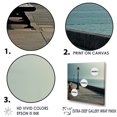 thumbnail image 3 of Designart "Seaside Bench With An Ocean View" Port Landscape Floater Framed Canvas Prints, 3 of 5