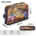 thumbnail image 3 of Vertical Pencil Case Pencil Bag Pencil Cases Large Capacity Storage Pencil Box Paintbrush Box Office Supplies Box Flower Baskets and Cats, 3 of 7