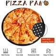 thumbnail image 4 of 12 Inch Non Stick Pizza Pan With Holes Perforated Kitchen Bakeware Carbon Steel Pizza Crisper Round Pizza Tray, Dishwasher Safe, 4 of 8
