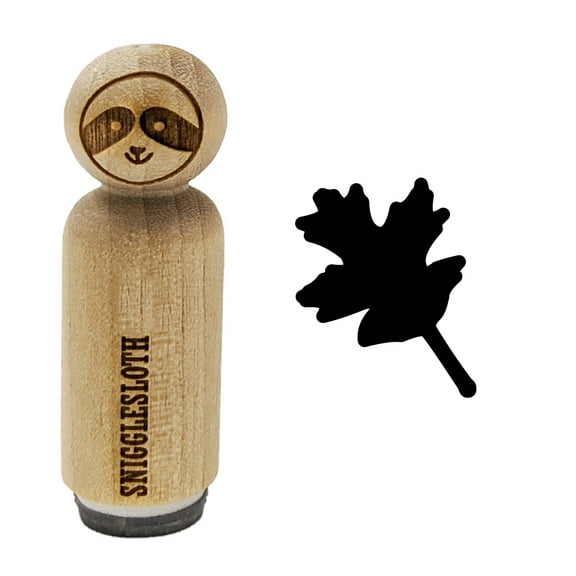 Oak Leaf Solid Rubber Stamp for Scrapbooking Crafting Stamping - Mini 1/2 Inch