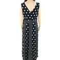 thumbnail image 2 of I.N.C Womens Multi-Dot Wrap Maxi Dress, Black, 6, 2 of 3