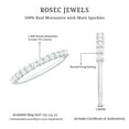 thumbnail image 6 of Rosec Jewels Certified Moissanite Half Eternity Ring for Women - D-VS1 Grade, 18K White Gold, US 4.00, 6 of 9