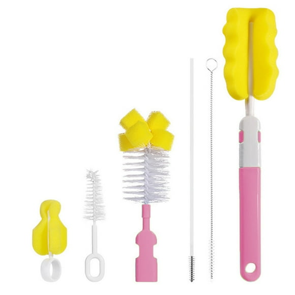 Pack de cepillos limpiadores para biberones: cepillos para limpiar biberones, botellas de agua, pajitas, vasos, decantadores de vino y termos.