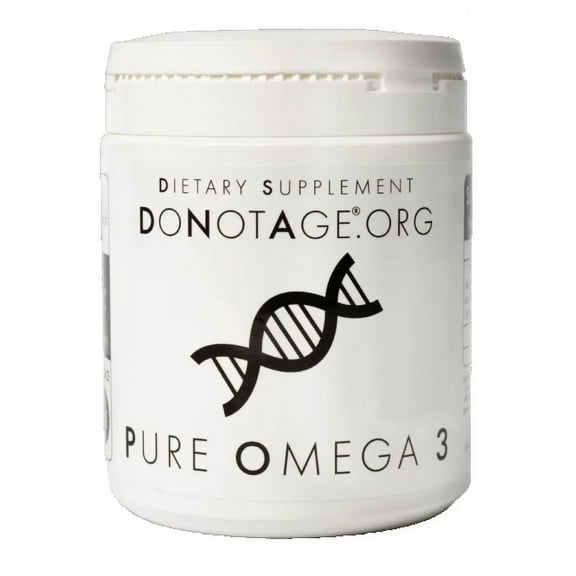 DoNotAge.org Pure Omega 3 60 capsulesules - 400mg of EPA, 300mg of DHA and 50mg- Antioxidant - Anti-Aging Supplement