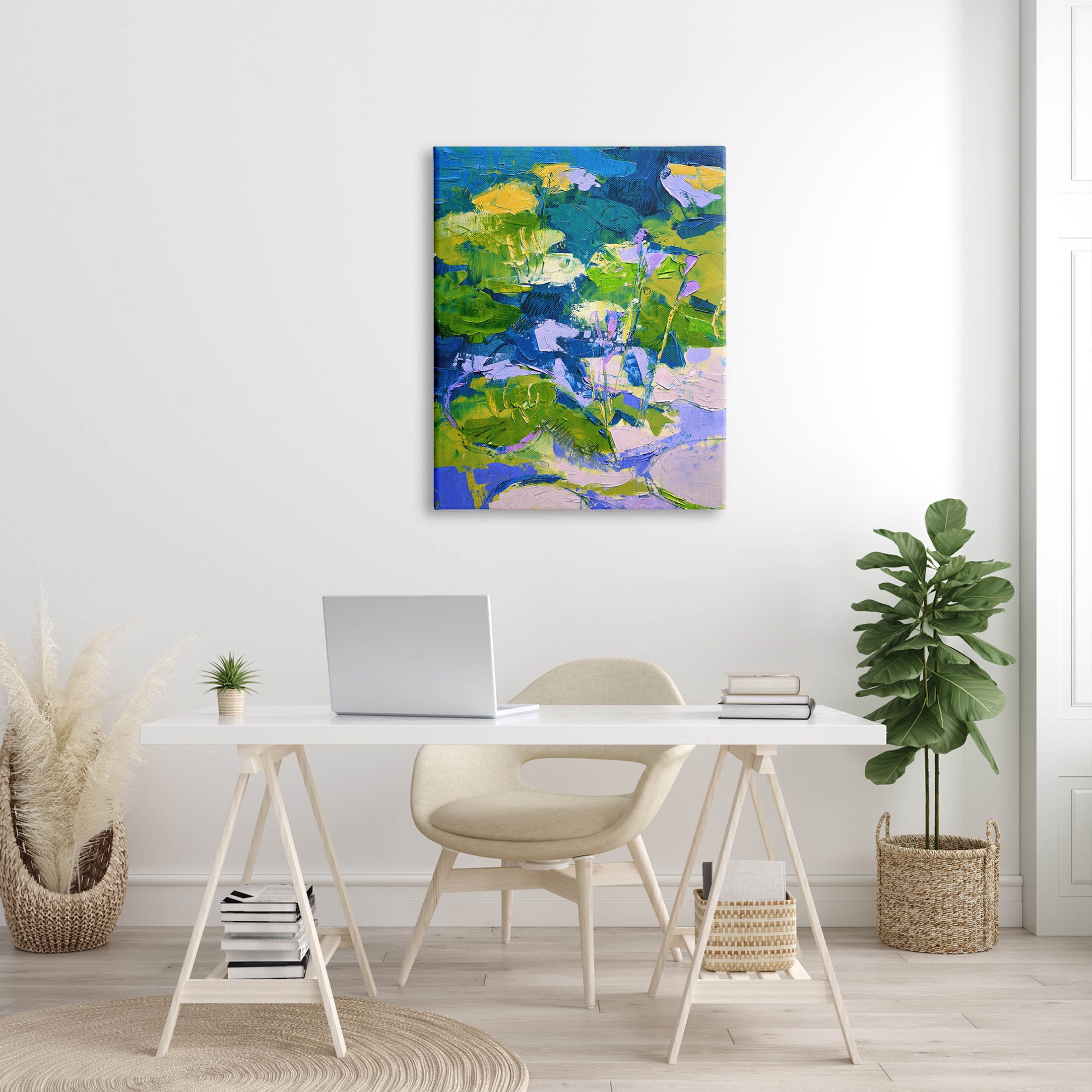 Stupell Industries Bold Pond Botanicals Lotus Flowers Painting Gallery Wrapped Canvas Print Wall Art, Design by Dorothy Fagan