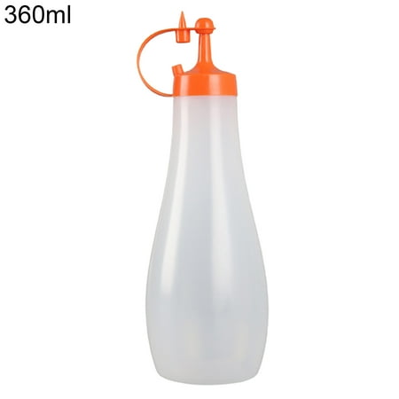 

QILIN 250ml/360ml/480ml/720ml Squeeze Bottle No Odor Small Outlet Multi-functional Plastic Condiment Squeeze Squirt Bottles with Lids for Home
