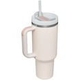 thumbnail image 2 of Adventure Travel Reusable Vacuum Quencher Tumbler with Straw, Leak Resistant Lid, Stainless Steel Insulated Cup, Maintains Heat Cold Ice for Hours, 2 of 4