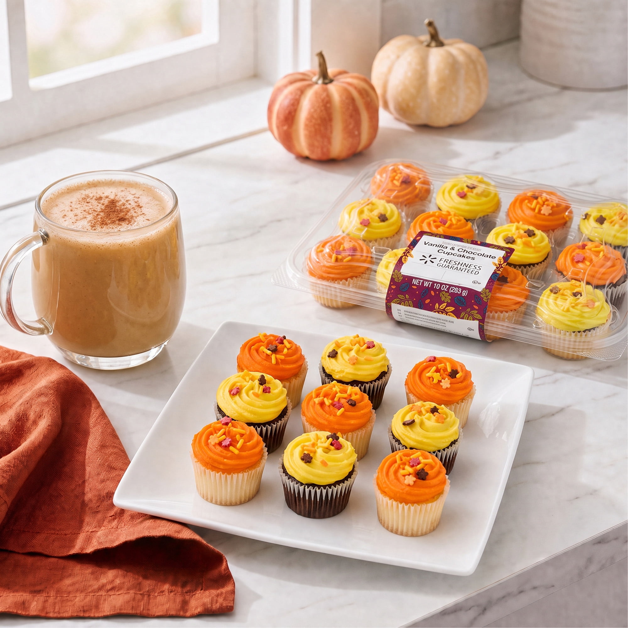 Freshness Guaranteed Harvest Vanilla and Chocolate Cupcakes, 10 oz, 12 Count