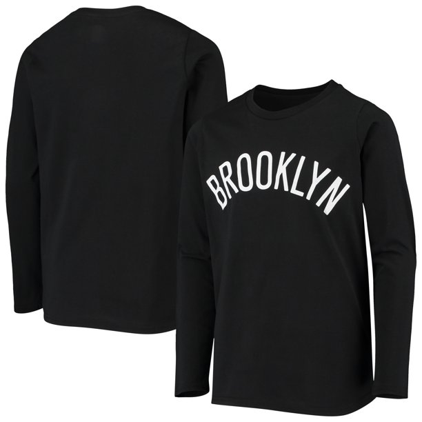 Brooklyn Nets Youth Primary Logo Long Sleeve T-Shirt - Black - Walmart.com - Walmart.com