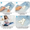 thumbnail image 4 of Chenille Letters J Patches 4-1/2 Inch Iron on Letters J Patches Golden Glitter for Clothing, Pack of 3(White), 4 of 6