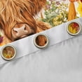thumbnail image 4 of jejeloiu Highland Cattle Blackout Curtains,Rustic Farmhouse Cabin Curtains Pack of 2 (38x45 Each),Autumn Sunflower Floral Window Curtains For Boys Girls,Luxury Bedroom Decor, 4 of 6