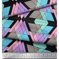 thumbnail image 3 of Soimoi Black Cotton Duck Fabric Triangle Geometric Fabric Prints By Yard 42 Inch Wide, 3 of 3