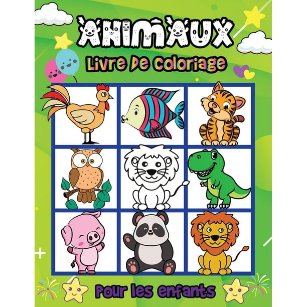 Livre De Coloriage Animaux Pour Les Enfants 80 Animaux Geniaux A Partir De 3 Ans Pour