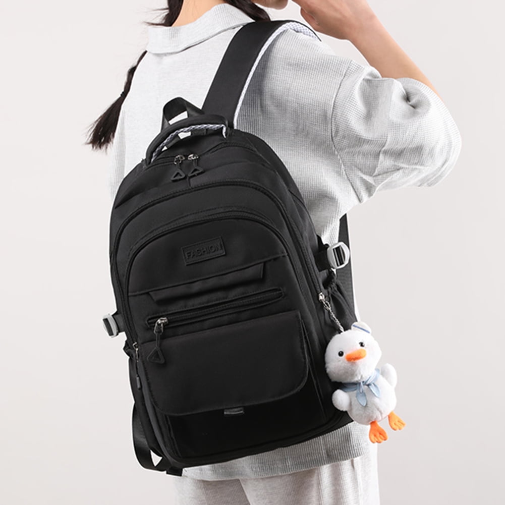 Peggybuy Woman Backpack Fashion School Bags Waterproof with Pendant for Teenage Girls