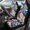 thumbnail image 2 of ZIATUBLE Butterfly Daisy Car Seat Protector Set American Flag High Bucket Seat Covers Auto Seat Accessories for 4 of July 2 Piece Fit Most Vehicle Sedan Truck Van Soft Car Seat Cover Full Set, 2 of 7