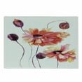 thumbnail image 1 of Floral Cutting Board, Watercolor Painting Poppy Flowers and Buds Spring Nature Design, Decorative Tempered Glass Cutting and Serving Board, Small Size, Peach Scarlet Purple, by Ambesonne, 1 of 1