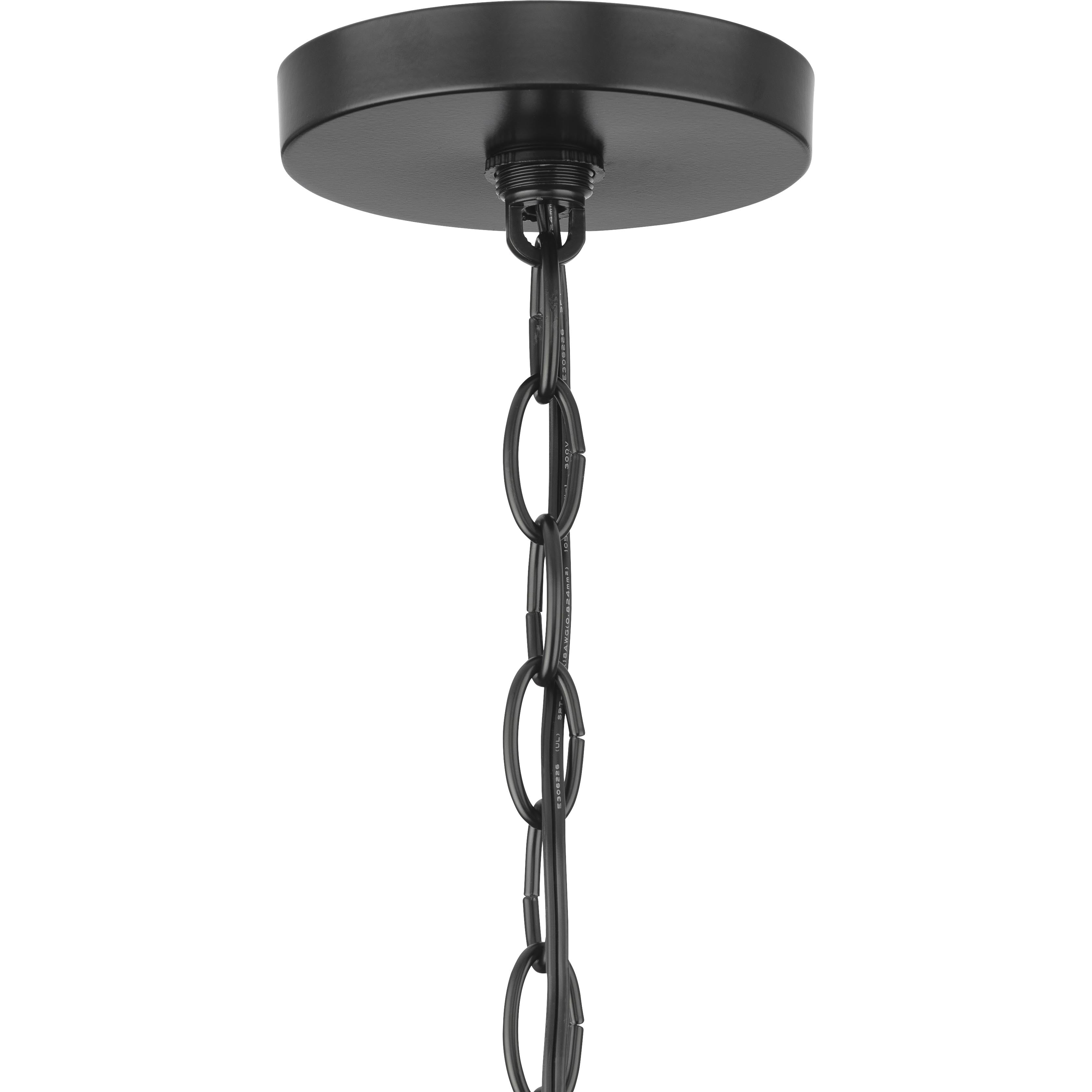 Better Homes & Gardens Brookside 7.5 in 1-Light Matte Black Pendant with Clear Glass
