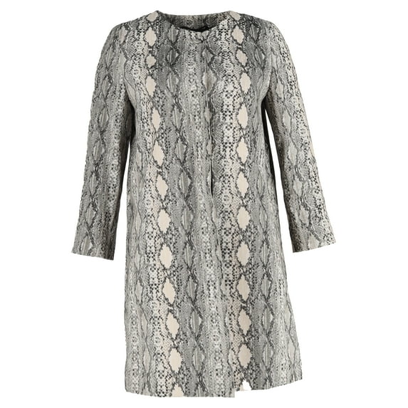 Pre-Owned Max Mara Studio Panetto Coat in Animal Print Viscose
