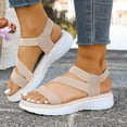thumbnail image 2 of DXOUPM Sandales Femmes Décontractées Été Bout Ouvert Confortables pour Marcher Vacances Sorties, 2 of 3