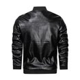 thumbnail image 4 of GaThRRgYP Men's Winter&Fall Coat,Long Sleeves Plus Size Outwear,Men's Winter Casual Baseball Uniform Leather Jacket, 4 of 7