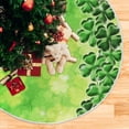 thumbnail image 5 of Coolnut Lucky Clover Christmas Tree Skirt 36", St. Patrick's Day Tree Skirt Double Layers Polyester Easter Tree Skirt for St. Patrick's Day Holiday Party Decoration, 5 of 6