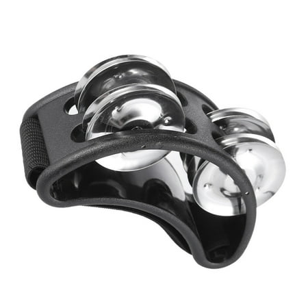 Foot Tambourine Percussion Musical Instrument 2 Sets Metal Jingle Bell
