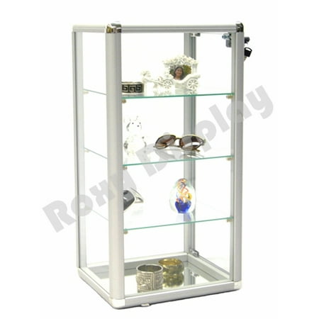 - Glass Countertop Display Case Store Fixture Showcase with front lock #SC-KDCAB