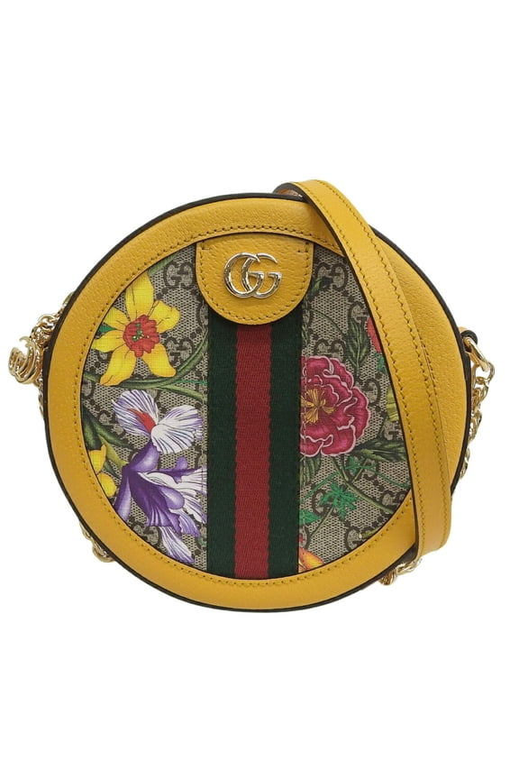 Pre-Owned Gucci GG Blooms Flora Ophidia Marmont Round Shoulder Bag 550618...