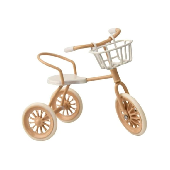 Mini triciclo de metal para muñecas de 17 cm, accesorios para hámster, adorno para mascotas, micropaisaje, figura de acción, triciclo Rosa