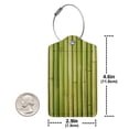 thumbnail image 4 of Naloa Green Bamboo Fence Luggage Tag for Suitcase Leather Baggage Tag with Stainless Steel Loop Privacy Cover for Women Men Girls-1, 4 of 5