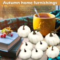 thumbnail image 4 of Assorted 12Pcs Decor White Pumpkins Artificial Decor Fall Pumpkins for Home Rustic Decoration Hangs Extra Large Christmas Ornaments Balls for Tree White One Size, 4 of 8