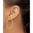 thumbnail image 3 of 14K Yellow Gold Lab Grown Diamond Si1/Si2, G H I, In & Out Hoop Earrings (36.37 X 37.32) Made India em7950-100-ylg, 3 of 5