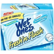 Wet Ones: Fresh N Flush Singles, 24 ct