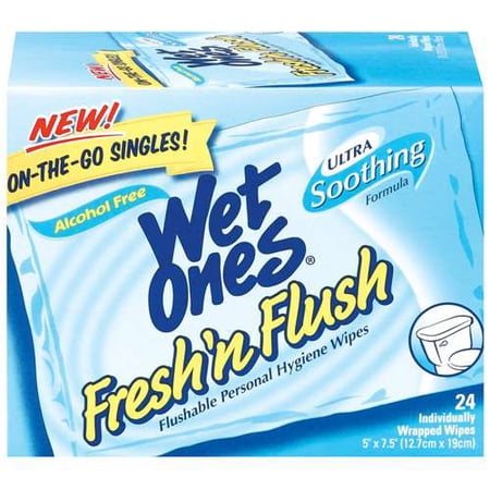 Wet Ones: Fresh N Flush Singles, 24 ct