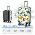 thumbnail image 4 of Yiaed Dinosaurs and Tropical Leaves Print Travel Luggage Cover Suitcase Protector Fits 18-32 Inch Luggage Wheel Covers Patterned Elastic Luggage Anti-scratch（No luggage）-Small, 4 of 5
